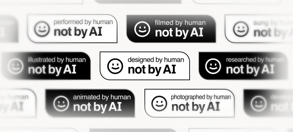 Some of the new Not By AI badges